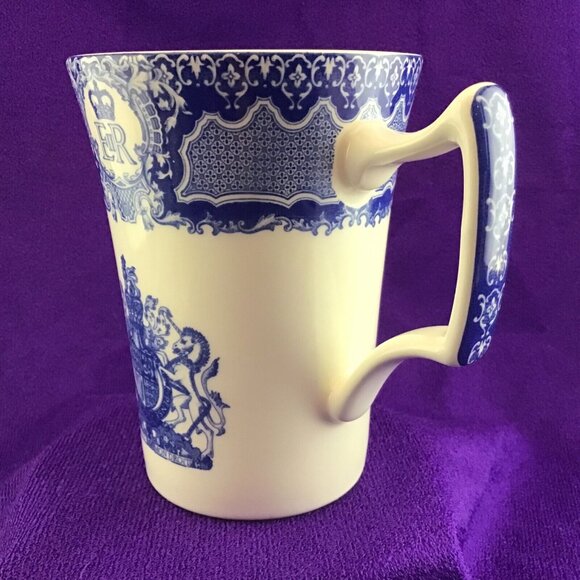 Queen Elizabeth II Diamond Jubilee Mug Spode Blue Room Collection 1952 2012 - Picture 3 of 13